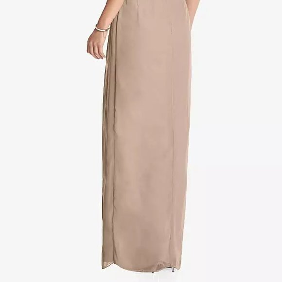 Dessy Collection TH034..Strapless Draped Chiffon Maxi Dress..Topaz..Size 8..NWT - Picture 4 of 6
